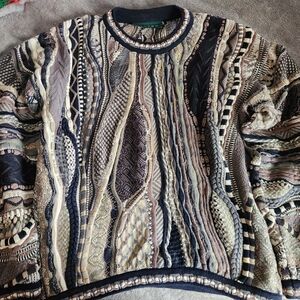 Tundra Men's Textured Multicolor Crewneck Sweater